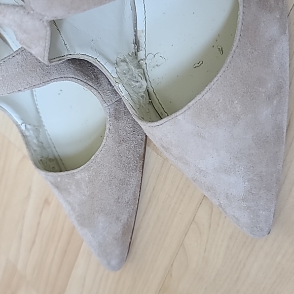 BCBGeneration Stiletto Heels Torpico Size 8.5 Nude Beige Close Toe Straps - Picture 6 of 11